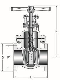 Class125 gate valve